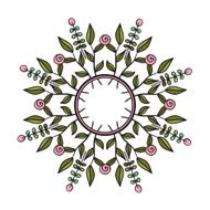 Tribal floral wreath N3