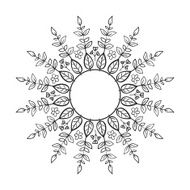 Tribal floral wreath N4