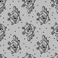 Old lace background ornamental flowers Vector texture N2