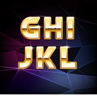 Vector Golden Shiny Alphabet form G to L