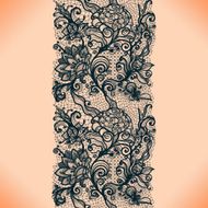 Abstract Lace Ribbon Vertical Seamless Pattern N5