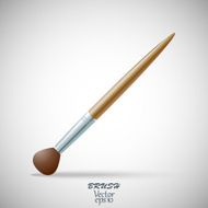 Paint brush for drawing or makeup realistic isolated N4