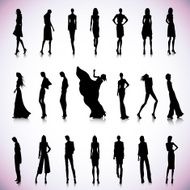 Set of high fashion women