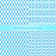Set of seamless geometric wave patterns
