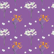 vector watercolor flower seamless pattern