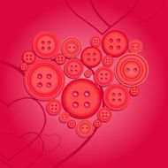 Heart from buttons