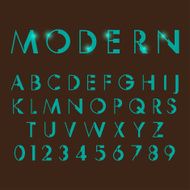 alphabetic fonts and numbers N19