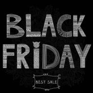 Concept Poster Sale- Black Friday ornamental design with hand le