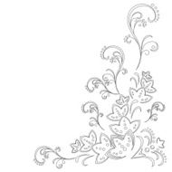 Abstract flower background contour N2