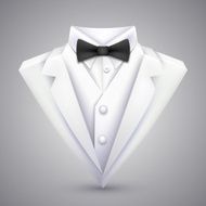 Triangle jacket with a bow tie