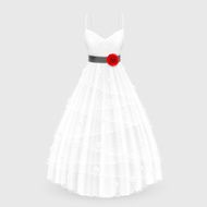 Wedding dress with flower