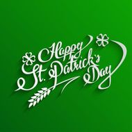 Happy St Patricks Day lettering Greeting Card N3