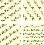 holly seamless pattern