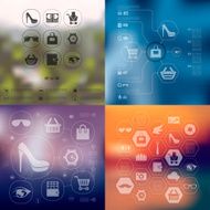 fashion infographic with unfocused background N59