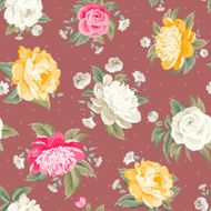 Seamless peony pattern