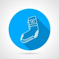 Knitted socks flat vector icon