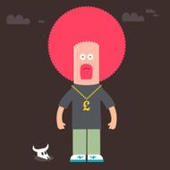 Save money and then yourself character illustration
