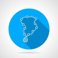 Flat round vector icon for beads