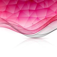 Abstract color template background with wave and low poly