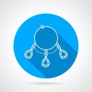 Flat round vector icon for ring necklace