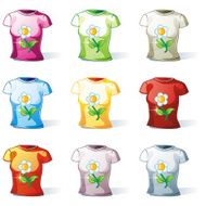 isolated women t-shirt set