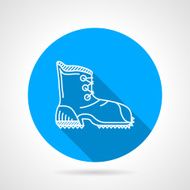Flat line vector icon for hike shoe