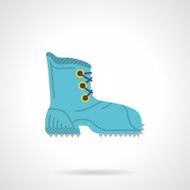 Climbing boot flat vector icon