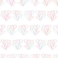Seamless pattern with tulips N3