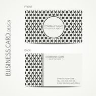 Vintage creative simple geometrical hipster monochrome business card template N2