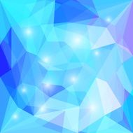 Abstract bright colored polygonal triangular background with glaring lights N13
