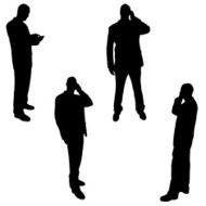Vector silhouette of a businessman N2