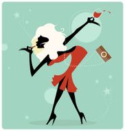 Drunk woman at party
