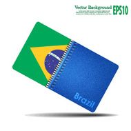 Denim with flag of Brazil