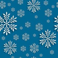 Abstract 3d Seamless Pattern with Snowflakes N2