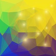 Abstract bright colored polygonal geometric triangular background with glaring lights N21