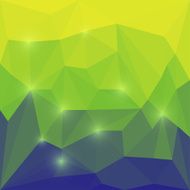 Abstract bright colored polygonal geometric triangular background with glaring lights N22