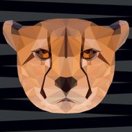 polygonal abstract geometric triangle cheetah background for use in design