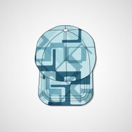 Abstract illustration on peaked cap N56