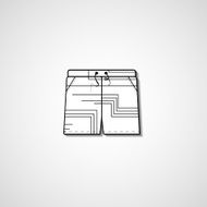Abstract illustration on shorts N65