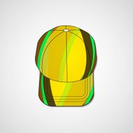 Abstract illustration on peaked cap N58