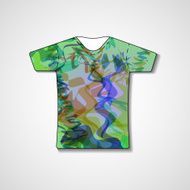 Abstract illustration on t-shirt N50