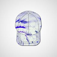 Abstract illustration on peaked cap N60