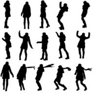 Vector silhouette of a woman N532