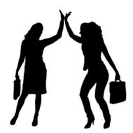 Vector silhouettes of woman N43