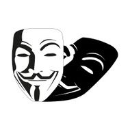 white mask anonymous vector