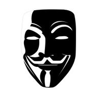 black mask anonymous vector