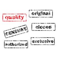 Vector Set of Retro Stamps N3
