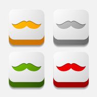 square button mustache
