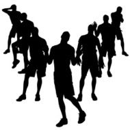 Vector silhouettes of gay N8