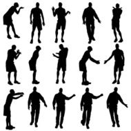 Vector silhouettes of gay N10